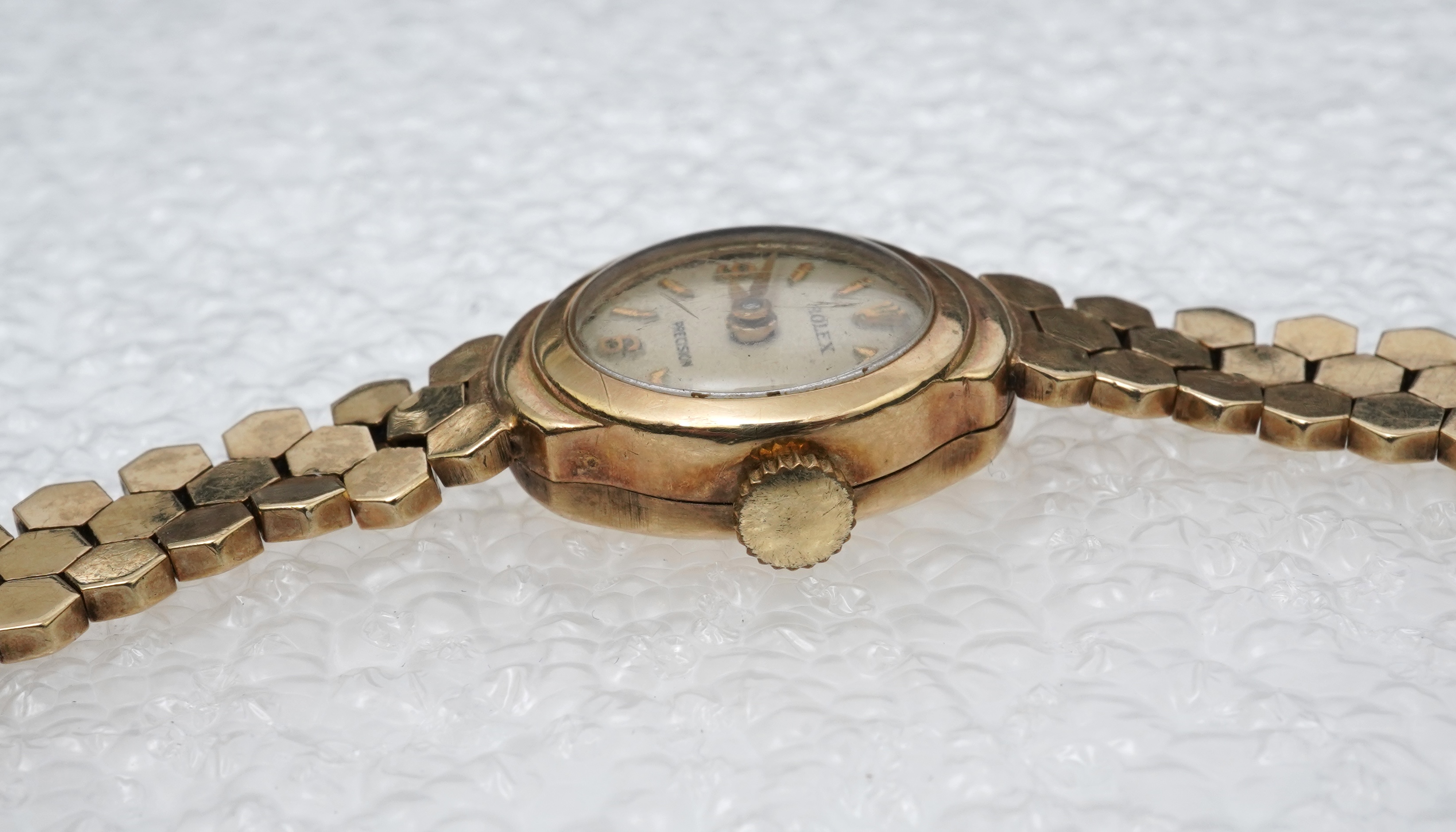 Rolex, a lady's gold wristwatch, circa 1957
